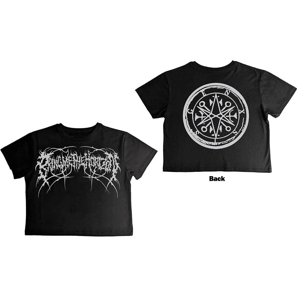 Bring Me The Horizon Ladies Crop Top: Metal Logo Genxsis (Back Print) (Large) 3XL