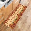 Fall Thanksgiving Pumpkin Maple Leaf Kitchen Mat Entrance Doormat Decor Non-Slip Corridor Balcony Rugs Bathroom Foot Mat Decor