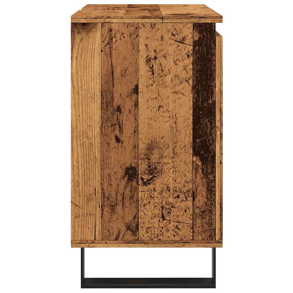 Bathroom Cabinet with Rustic Wood Look 58 x 33 x 60 cm Engineered Wood