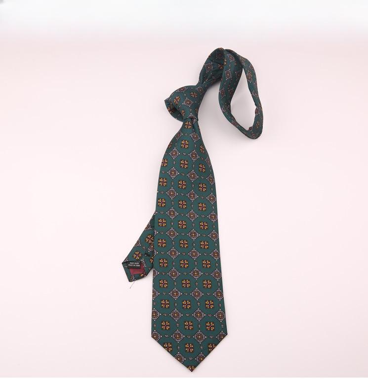 Retro Wide Version Hong Kong Style Thin Style Interesting Italian Style Men's and Women's Fashion Suit Printed Tie