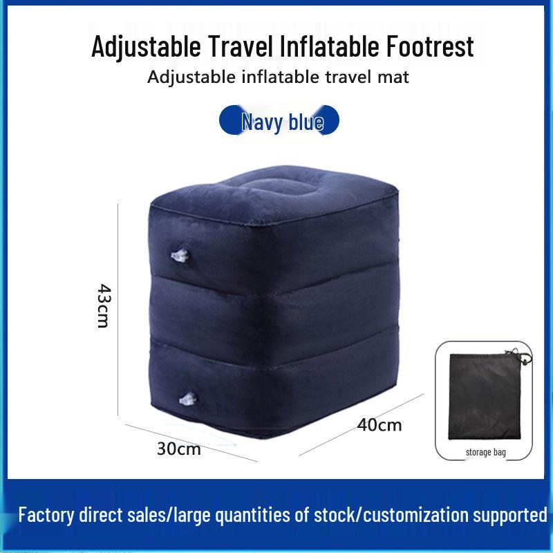 Cuscino per Piedi Gonfiabile in PVC Floccato - Cuscino da Viaggio Pieghevole per Tempo Libero all'Aperto