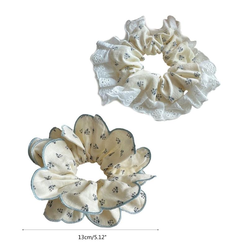 Hair Tie Blue Floral Hair Rope Floral Scrunchies Princess At Large Floral Tie Princess At Large Hair Tie