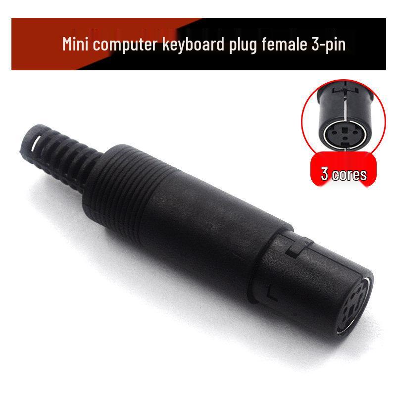 PS2 Male Mini DIN 3-8 Pin Soldering Wire Keyboard Plug