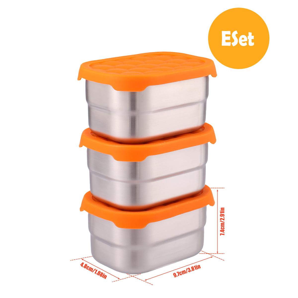 Stainless Steel Snack Containers Food Container Silicone Lids Leakproof Food Storage Container Portable Lunch Dishwasher Freezer 5200₽