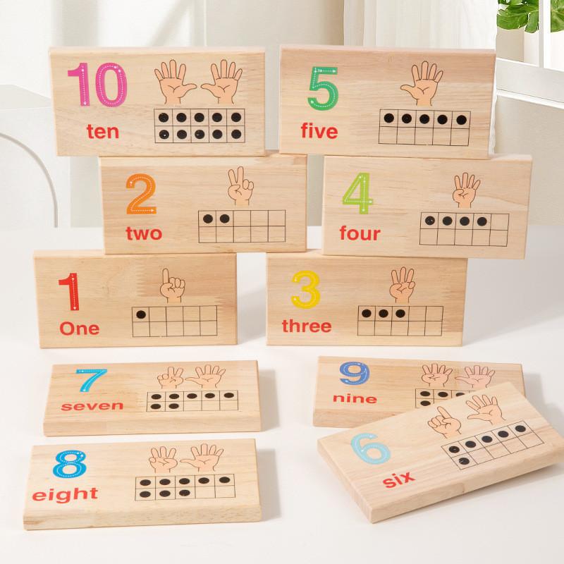 Wooden Educational Kids Counting And Math Game With Number Sticks For Learning