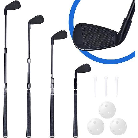 Golf Club Length Adjustable for Golf Bucket Backyard Game, Plastic Golf Clubs Chiper for Junior, Adults, Indoor & Outdoor Golf Training & Chipping 1 PCS