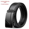 Men's Trendy Durable Leather Belt with Automatic Buckle - Business Casual High-End Fashion Accessory.