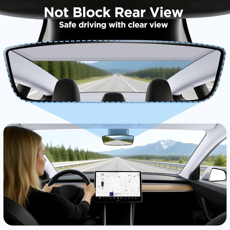 Pare-soleil pour Tesla Model Y 2026 Modèle Juniper Model 3 Highland Ventouse Magnétique Pare-soleil Toit Ouvrant Garder au Frais Isolation Thermique
