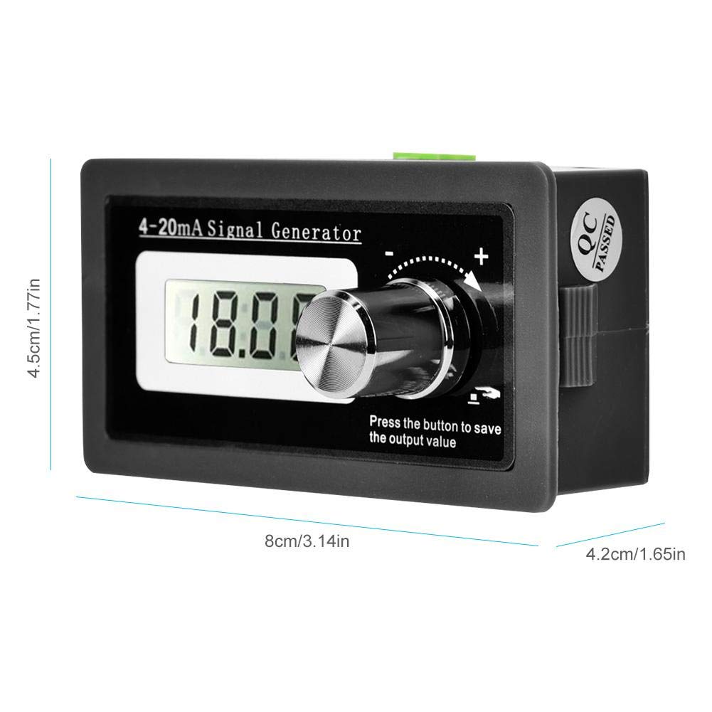 Jadeshay Current Loop, Two-Wire High Accuracy 4-20mA Current Loop Signal Generator LCD Transducer Test Signal Current