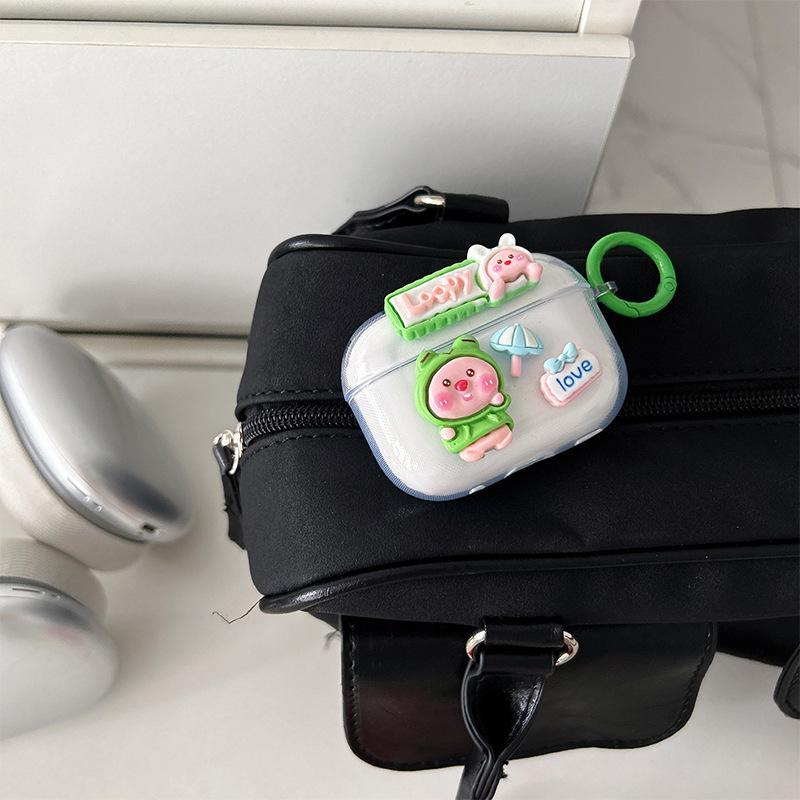 Cartoon Cute Beaver Buckle Earphone Cover Apple Bluetooth Protective Case For Airpods 1/2 Generation Silicone Pro3