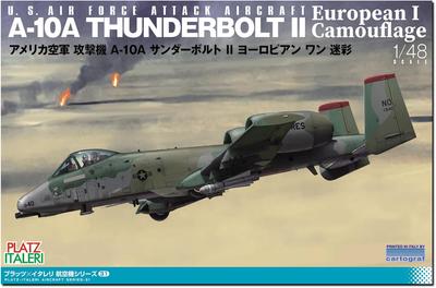 American Attack Aircraft Thunderbolt II European One Camouflage Plastic Model PLATZ/Italeri 1/48 A-10A TPA-31