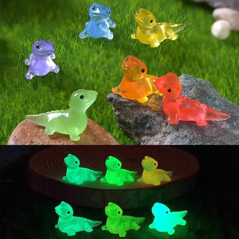 

10/20Pcs Mini Lizards Glow At Dark Vivarium Diy Accessories Mimiature Figurines Fairy Garden Decoration Kawaii Animals Toys (As shown-33981)-