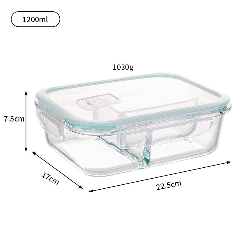High Borosilicate Glass Lunch Container with Lid: Microwave-Safe Outdoor Rice Bowl & Food Storage Solution