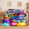 Coperta in Flanella Gioco Classico B-Blox Cartoni Animati Frutta Morbida Calda Coperta da Divano per Camera da Letto Soggiorno Letto Viaggio Campeggio Picnic