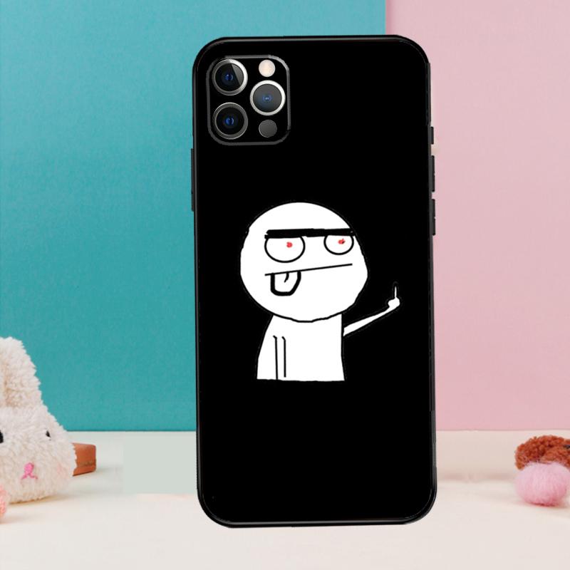 Funny Man Middle Finger Phone Case For iPhone 17 Air 16 15 14 13 11 12 Pro Max 12 13 Mini 15 16 Plus 16e Cover Coque