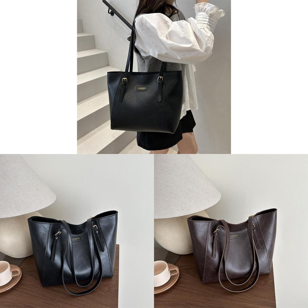 Street Style Pu Tote Bag With Stitch Detailing And Dual Shoulder Straps For Daily Wear