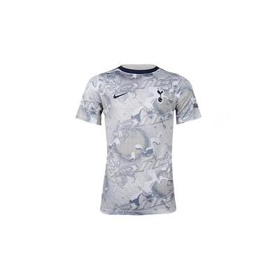Training Series Tottenham Hotspur Logo Crew Neck Sports Warm-Up Short Sleeve Football Shirt Men Tops White HJ7156-100
