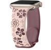 Apple iWatch 3D Carved Floral Laser-Engraved Silicone Band