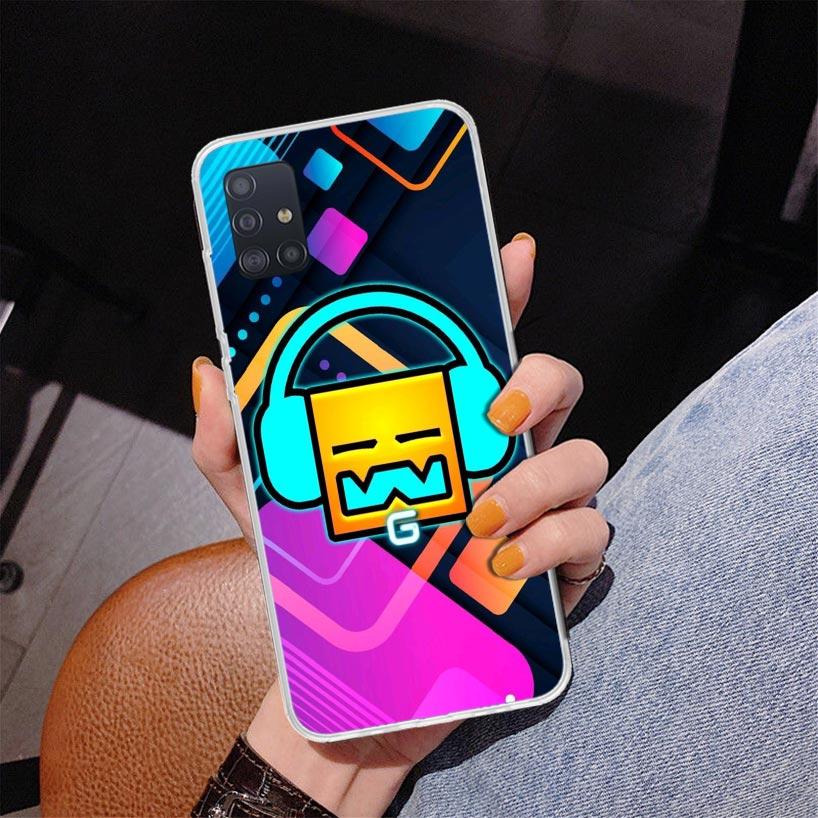 Geometry Dash Game Phone Case For Samsung Galaxy A52 A32 A22 A12 A51 A31 A50S A30S A20S A10S Note 20 Ultra 10 Plus S10 A72 A71 G