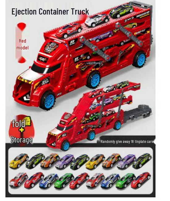 Children s Large Foldable Deformable Big Truck Toy with Double Track Storage