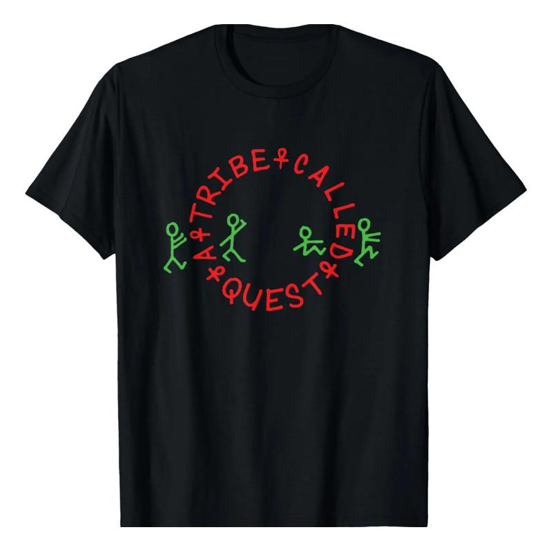 Camiseta Preta Com Logotipo Oficial De A Tribe Called Quest S