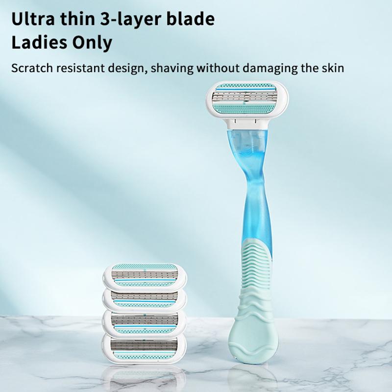 Womens Body Razor With Three Precision Floating Blades And Scratch Resistant Design Perfect For Full Body Grooming Home Travel