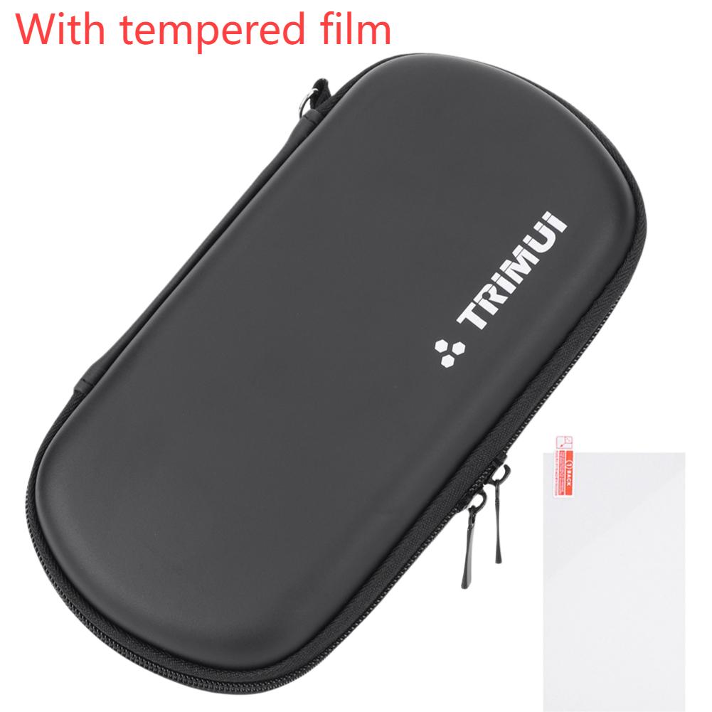 EVA Bag For Trimui Smart Pro Carrying Case Handheld Game Console Black Hard Travel Storage Portable Bag with Tempered Glass Film