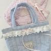 Sweet Bowknot Handbag Large Capacity Fresh Lace Lunch Bag Fashion Bucket Bag  Girls