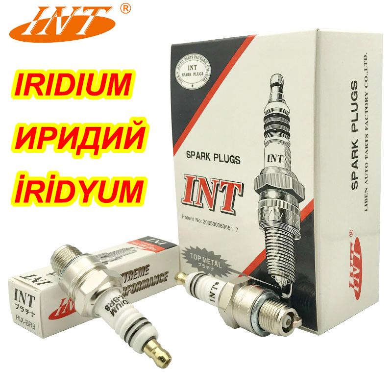 4pcs INT Iridium Spark Plug HIX-BR8 BR8HIX FOR BR8HS BR8HS10 BR8HV BR8HVX BR8HSA E8RTC IWF24 W24FS-GU W24FS-ZU W3AP BR8HS-10