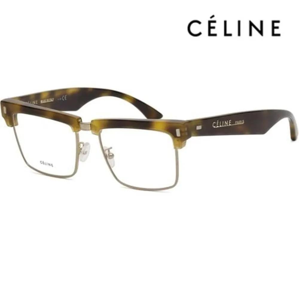 

[Celine] Eyeglass Frames CL50013U 039 Browline Thick Leopard Print Semi-Horn Frame Fashion Gold Frame