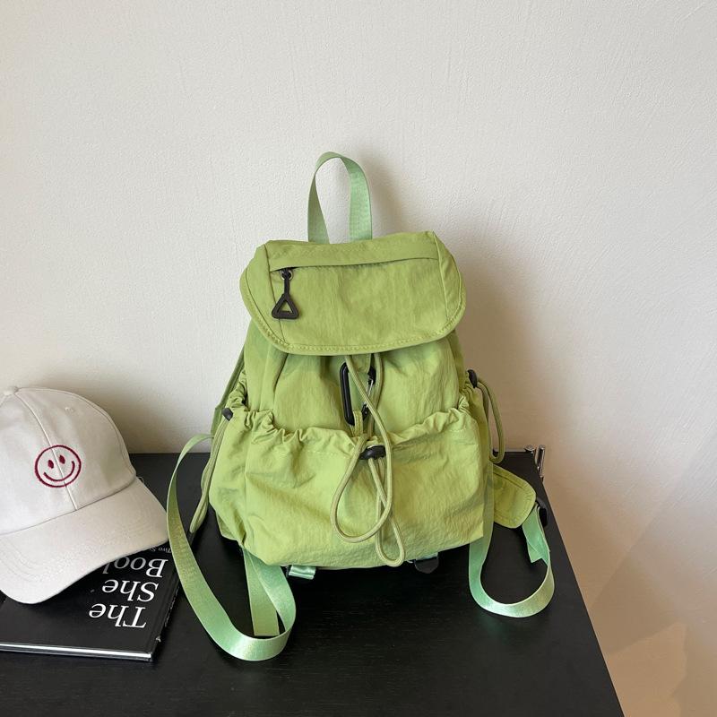 Niche Korean drawstring backpack women's 2025 new leisure student travel small backpack lightweight outdoor mountaineering bag