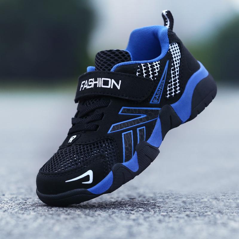 Boys' shoes spring and summer new breathable mesh medium and older children's casual shoes leather running shoes children's sports shoes
