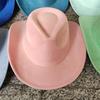 New Blue Suede Hat 7.5Cm Western Cowboy Women'S Fedora Hat Men'S Church Jazz Hat Fashion Travel Party Hat Denim Hat