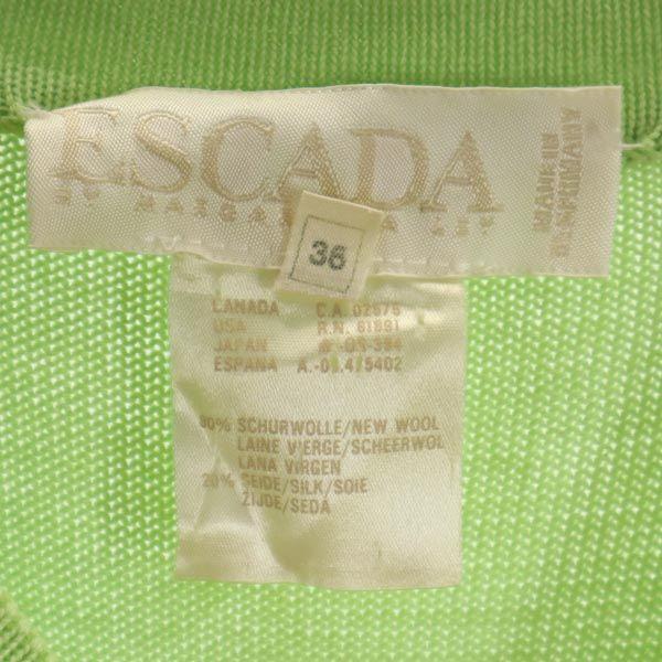 ESCADA Overall handle Long sleeve knit 36 Green system sweater Men's Used