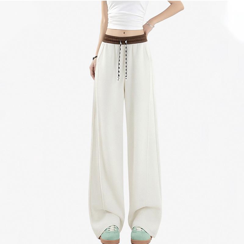 

2026 Spring/Summer Women s High Waist Lyocell Cotton Curved Leg Pants - Slimming, Soft, and Smooth Casual Wear S [Below 99 lbs]