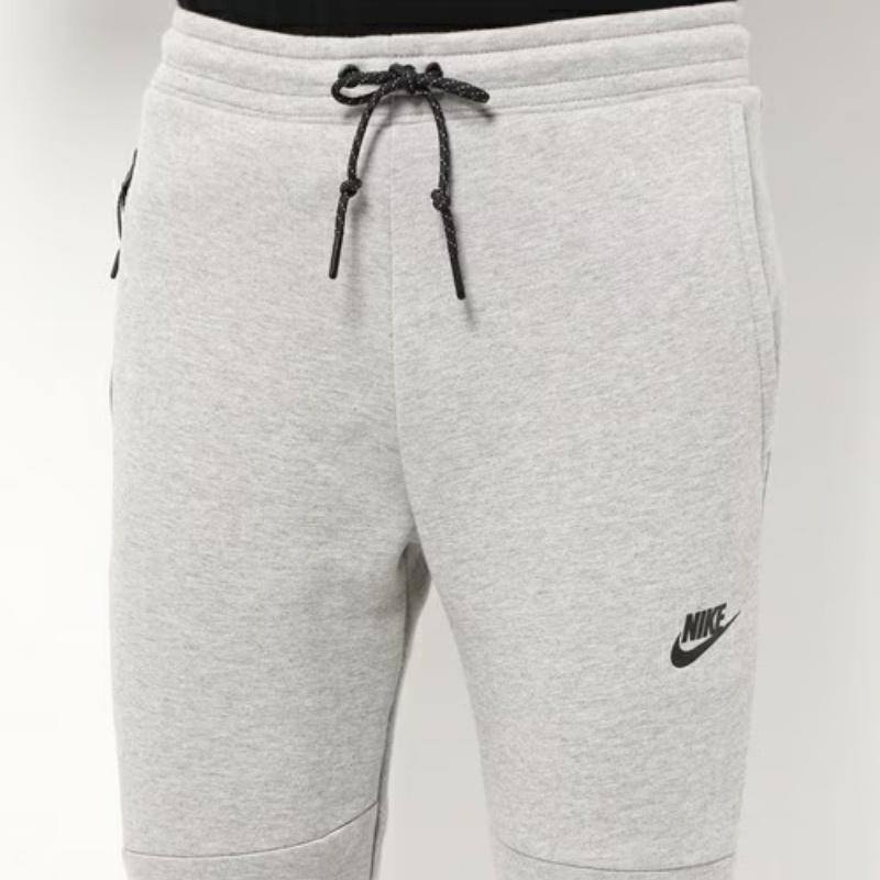 Nike Einfarbige Kordelzug Logo Strick Sporthose Herren Unterteile Grau Schwarz 545344-065