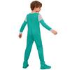 Unisex Kids Adaptive Clothing Round Neck Long Sleeve Anti Strip Back Full Zipper Color Block Footed Jumpsuit Special Needs Clothing