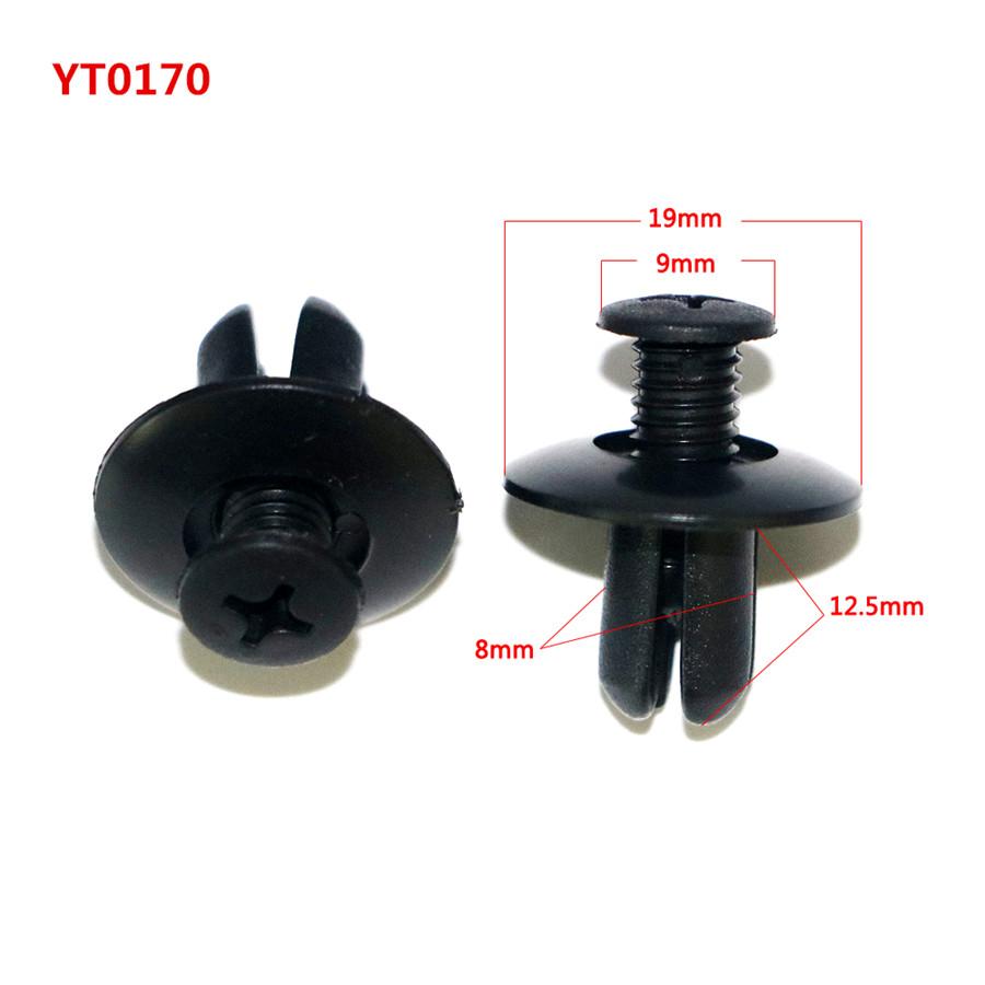 

New 200pcs Plastic Fastener Car Bumper Clips Retainer Rivet Car Body Push Pin Rive