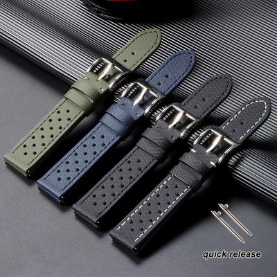 Premium Grade Nylon Watch Band Straps 18mm 20mm 22mm for Seiko for Oris for Omega Quick Release Diving Waterproof Bracelet