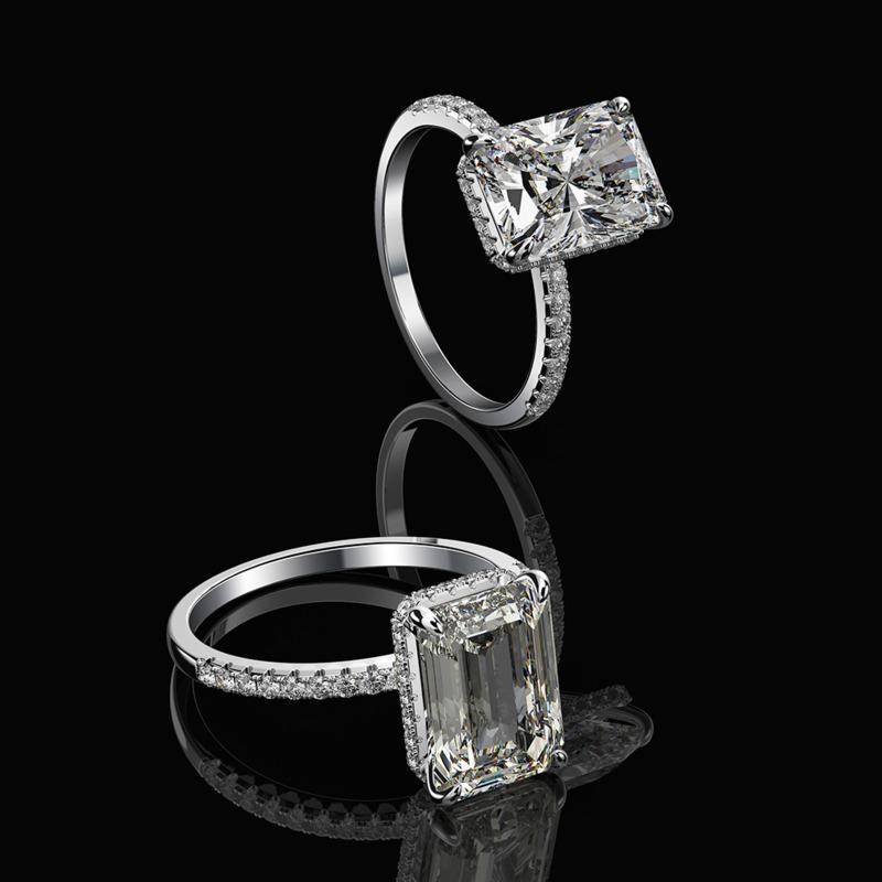 Gica Gema 925 Sterling Silver Zircons Gemstone Wedding Rings For Women Luxury Proposal Engagement Fine Jewelry