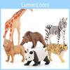 Detaillierte PVC-Zoo-Tierfiguren inklusive Löwe, Bär, Panda, Tiger, Giraffe. Perfekt für Sammler und Dekoration.