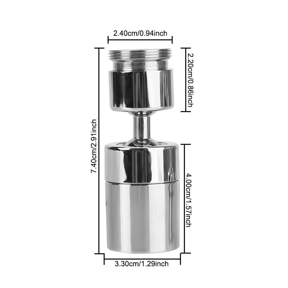 Stainless Steel Nozzles Faucet Water Saving Kitchen Faucet Universal Faucet Splash-Proof Swivel 720° Rotation Kitchen Faucet