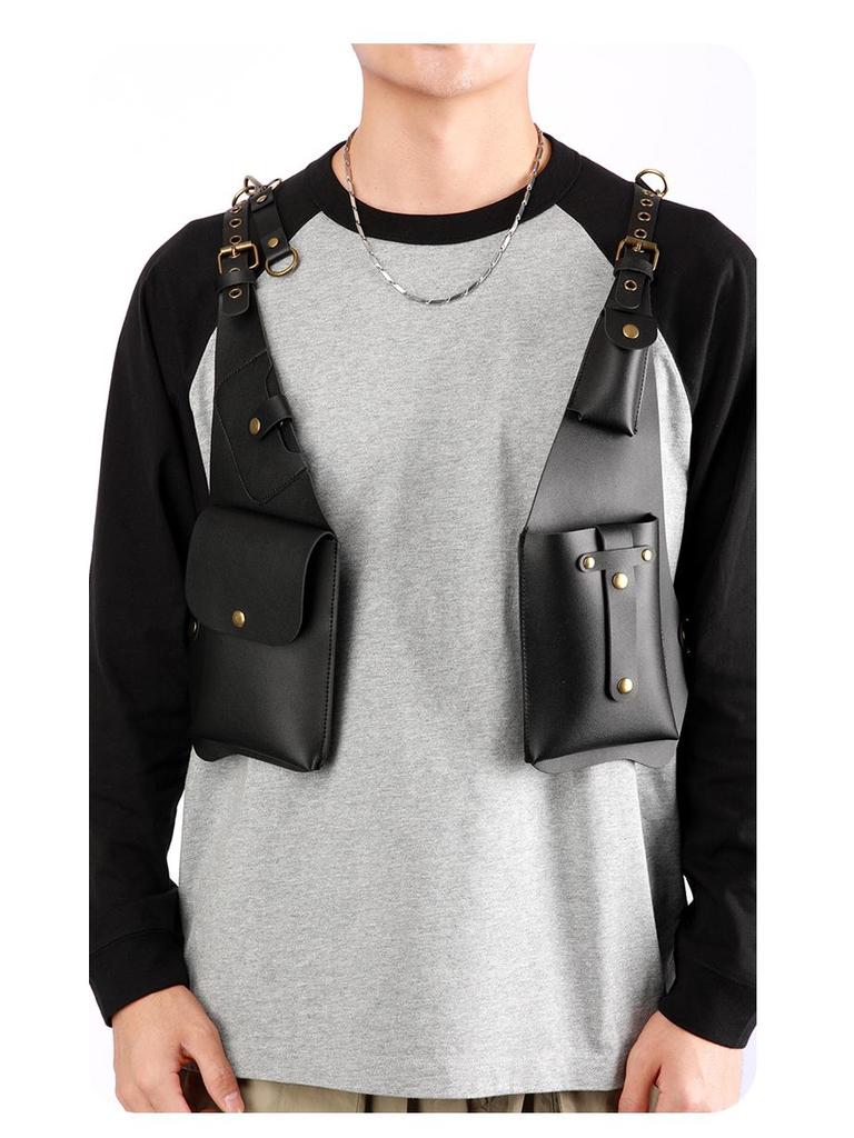 Herren Vintage Rucksack mit Unterarm-Crossbody und Multifunktioneller Einzel-Schultertasche für den Außenbereich