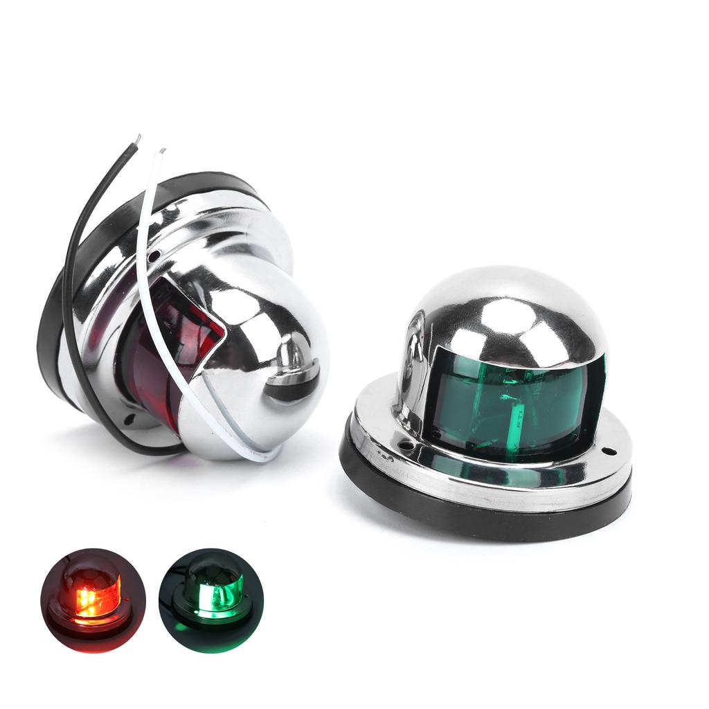 8?LED Boat Navigation Light RedGreen Signal Lamp Stainless Steel Yacht Parts 1.6W 12V