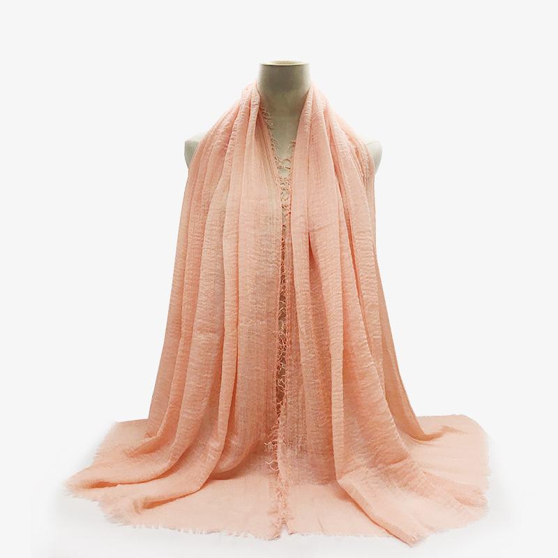 Women Cotton Linen Scarf Summer Girl Solid Color Sunscreen Thin Scarves Soft Shawl Foulard Viscose Spring Female Wrap Shawls New