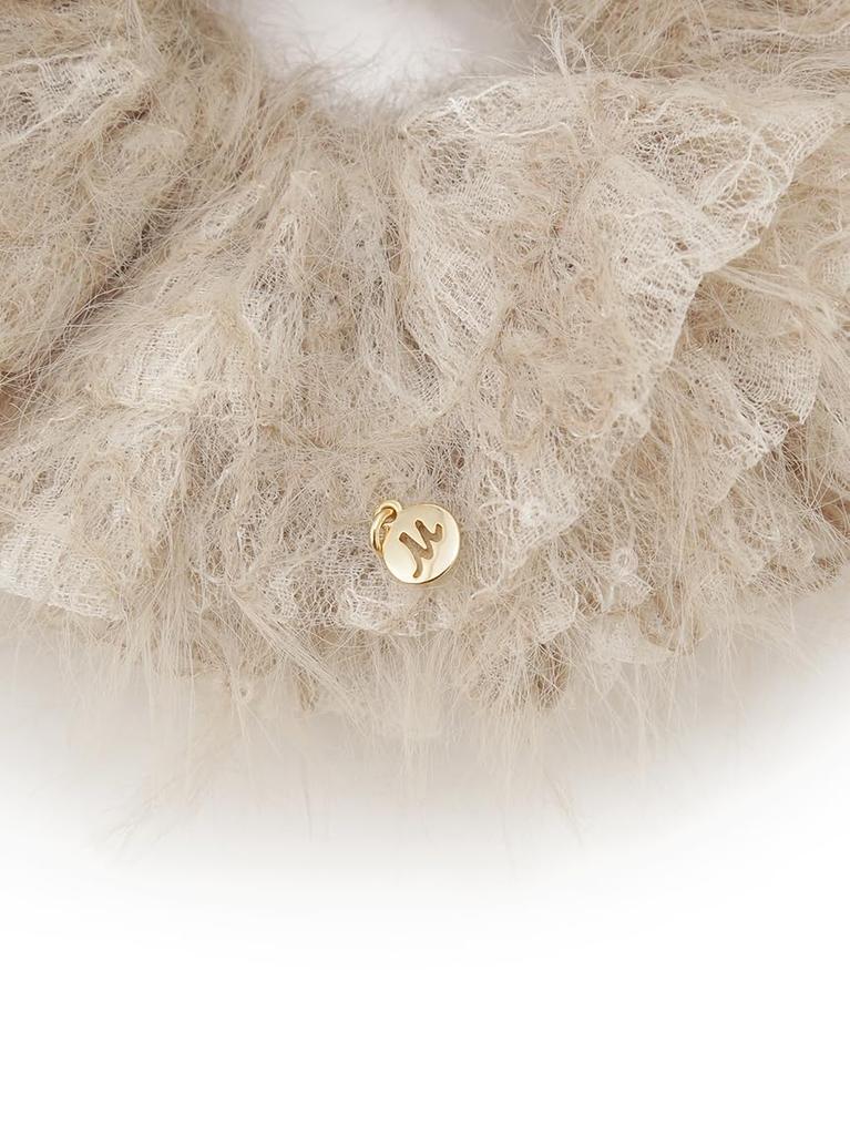 Mira Owen Feather Volume Scrunchie 09WGG255548 BEG Free Size Women's