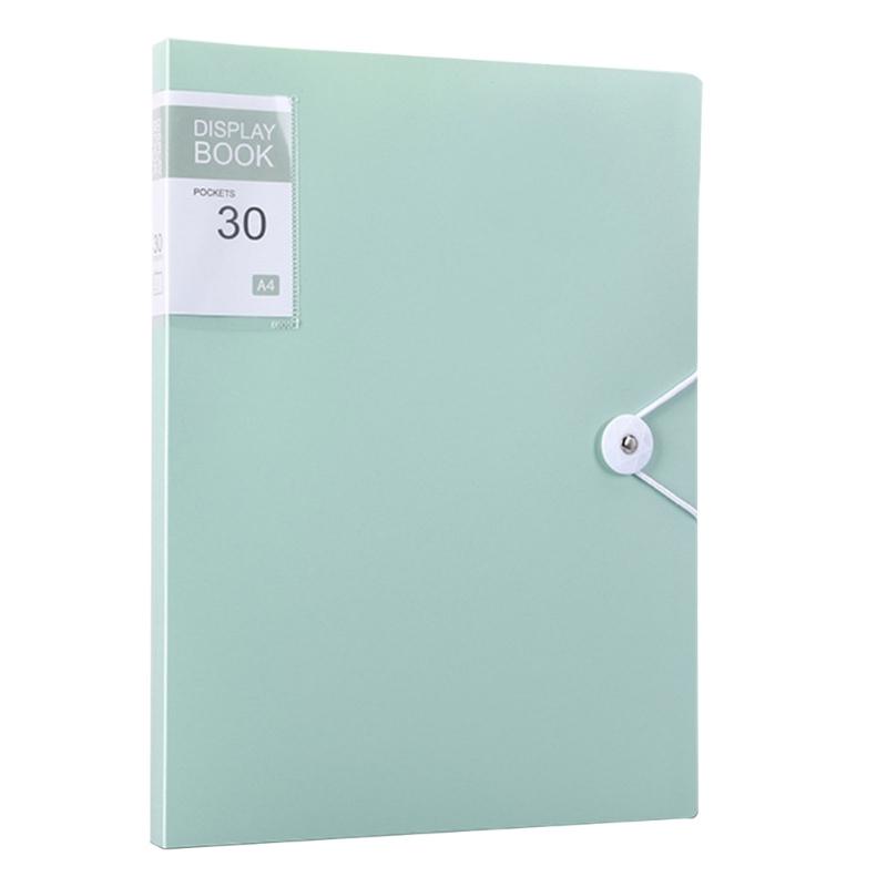 30 Pocket Document Display Folder Letter Size Display Book for School Office Presentations Filings Financial Documents