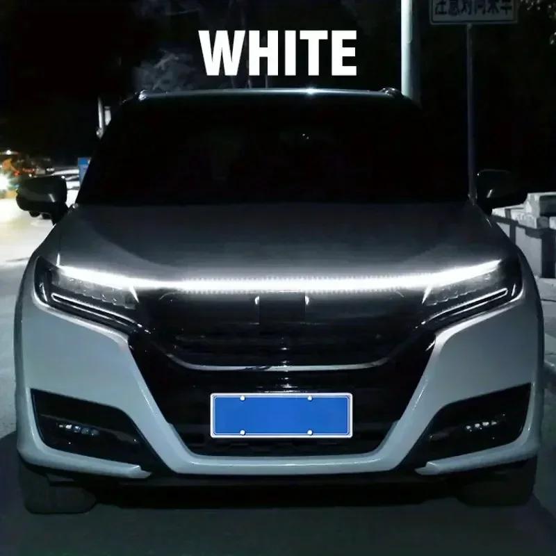 Led Car Hood Light Strip Constant Through-type Auto Modified Front Headlight Upgrade Decorative Light Car Daytime Running Lights