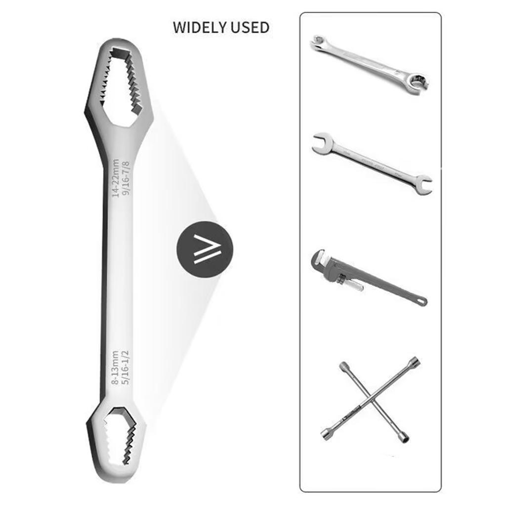 8-24mm Universal Wrenches Double-ended Self-tightening Adjustable Wrench Tools for Automotive Maintenance and Repair