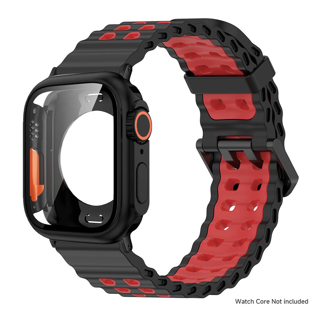 Silicone Strap+Change to Ultra Case For Apple Watch 11 10 42/46mm Protective Cover for iwatch Series 9 8 7 6 se54 40/41/44/45mm